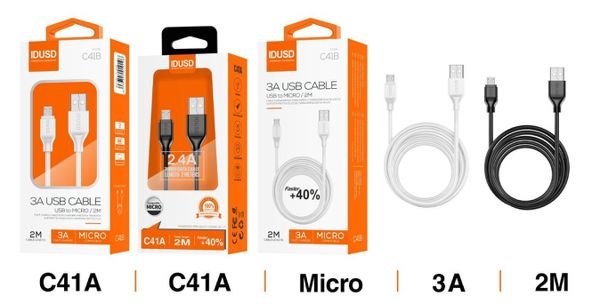 Idusd C41B Cable Micro USB 2M 2.4A