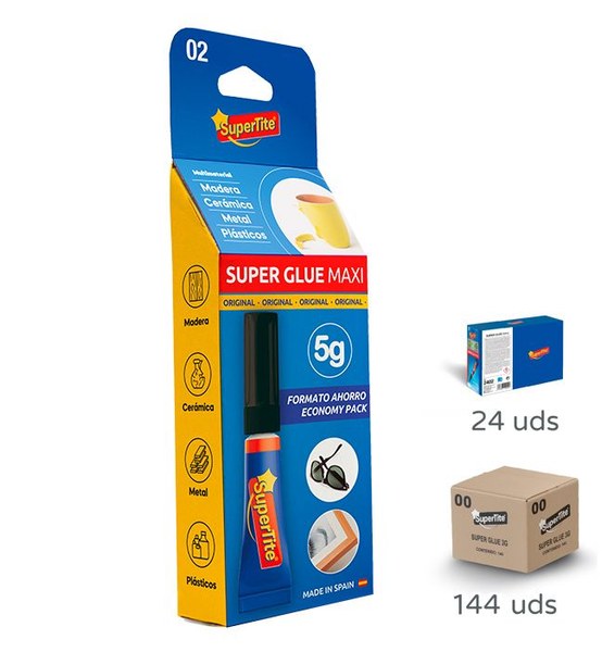 Supertite 2402 Adhesivo Instantaneo Tubo 5 12Pcs