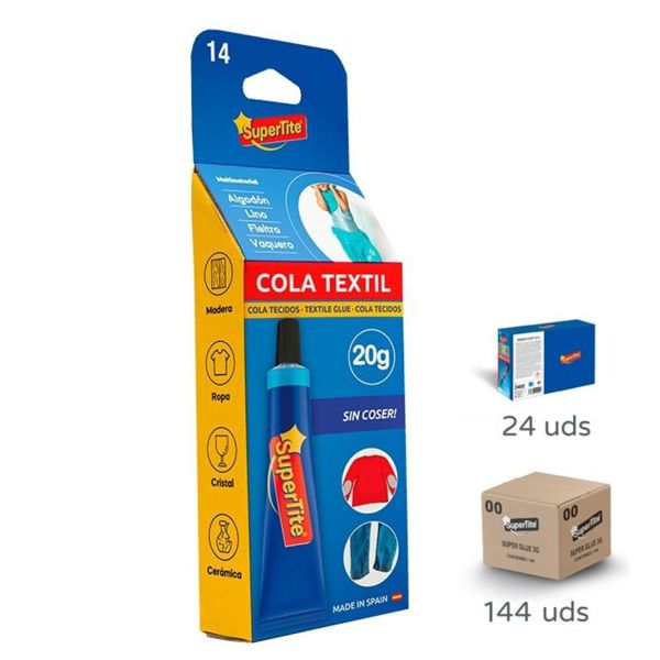 Supertite 2414 Adhesivo Tejidos 20Gr 12Pcs