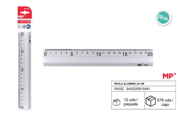 Mp Pa002 Regla De Aluminio 20Cm