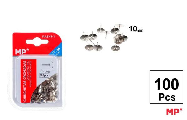 Mp Pa341-1 Chincheta Cromada 10 mm 100 Uds