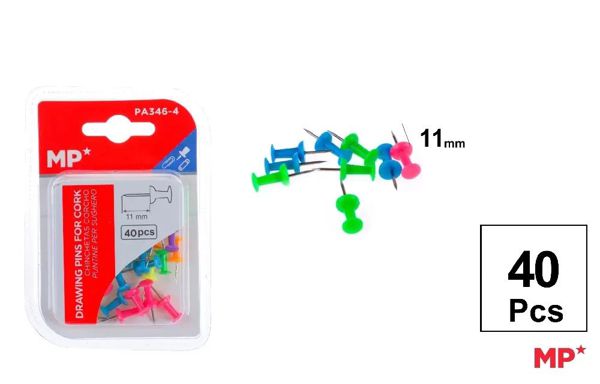 Mp Pa346-4 Chincheta Cabeza Fluorescente 11 mm 40 U