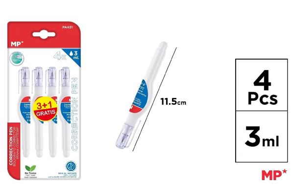 Mp Pa431 Corrector Punta Fina 4 Uds