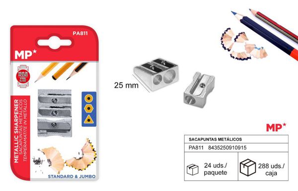 Mp Pa811 Sacapuntas Metalico 2 Uds,