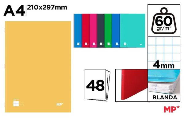 MP PB101 CUADERNO GRAPADO A4 48 HOJAS 60 g/m2 4x4