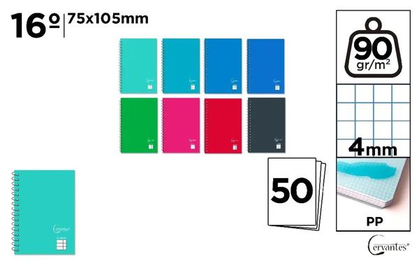Mp Pb181 Block Pp Dieciseisavo 50 Hojas Cuadrícul