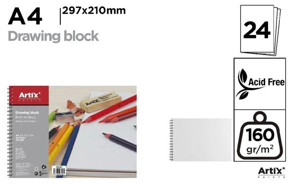 Mp Pb301 Block De Dibujo 24 Hojas A4