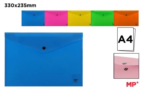 Mp Pc005 Carpeta Sobre Cierre Botón A4 Fluorescen
