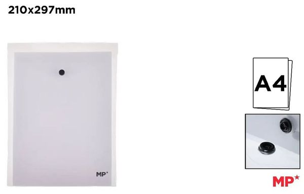 Mp Pc020 Carpeta Boton A4 T Vertical Transparente
