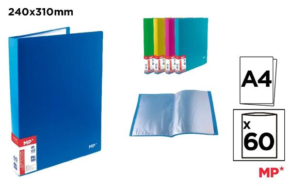 Mp Pc315 Carpeta 60 Fundas A4 Tapa Fluorescente.