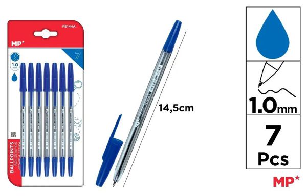 Mp Pe144A Boligrafos Azul Punta 1.0Mm