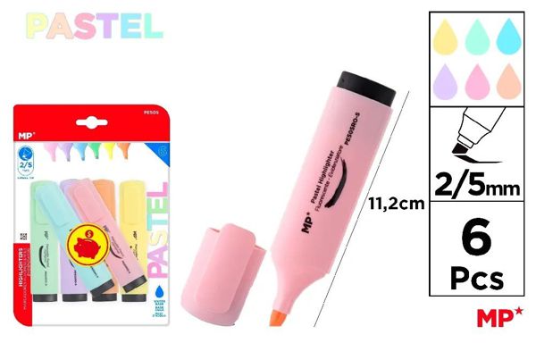 Mp Pe505 Marcador Pastel 6Uds. Pack Ahorro