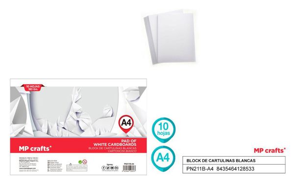 Mp Pn211B-A4 Block De Cartulina Blanca A4 10Hojas