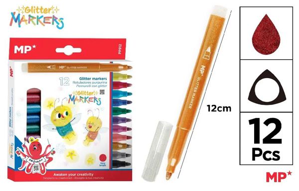 Mp Pp912 Rotuladores Purpurina 12 Uds