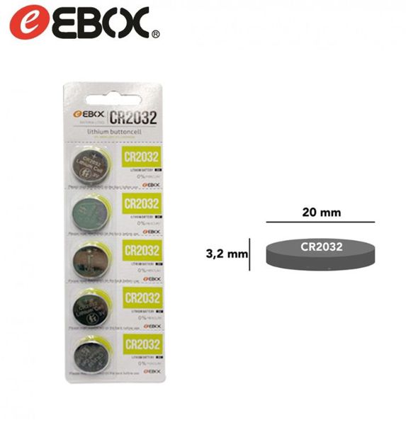 Ebox 860579 Pila Cr2032 (5Pcs-Blister)