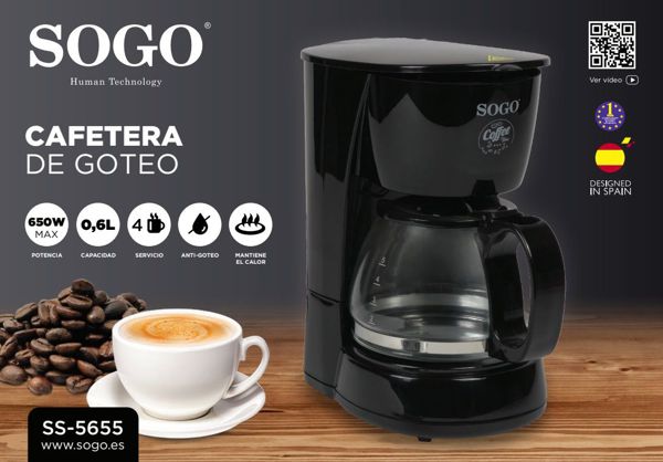 Sogo Ss-5655 Cafetera 4 Tazas
