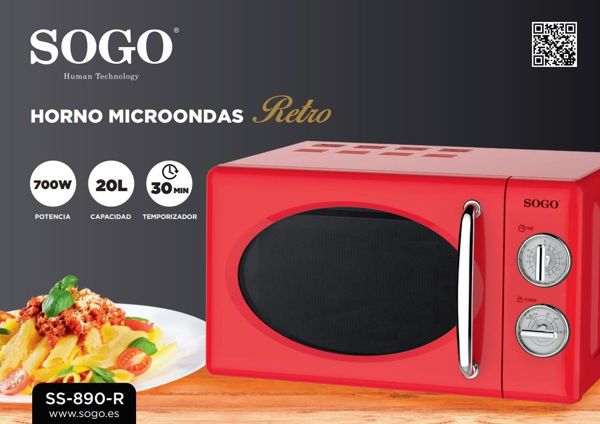 Sogo Ss-890 Microondas 700W 20L Negro