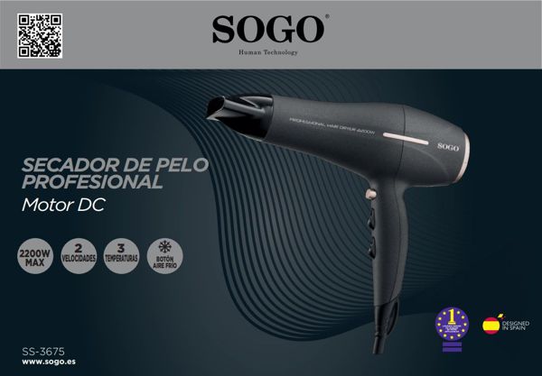 Sogo Ss-3675 Secador Profesional 2200W
