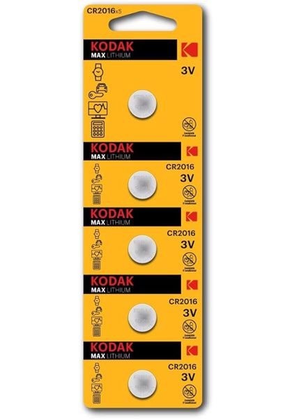 Kodak 30411555 Pila Cr2016 Blister 5