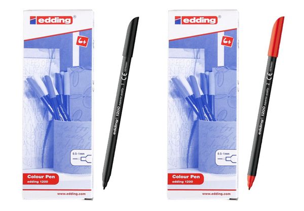 Edding 1200 03235062001A 03235062002A Rotulador Negro Rojo