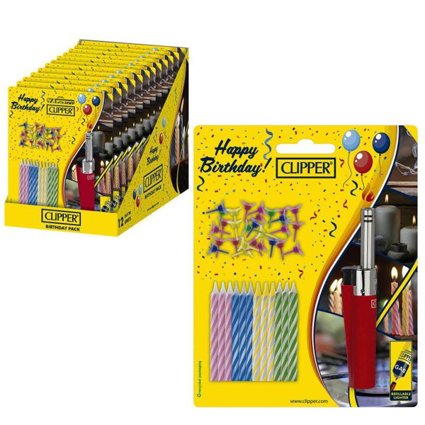 Clipper Mechero Con Velas 12Pcs