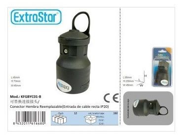 Extrastar 6Kfgbyc01B Base Enchufe Redondo 16A/250