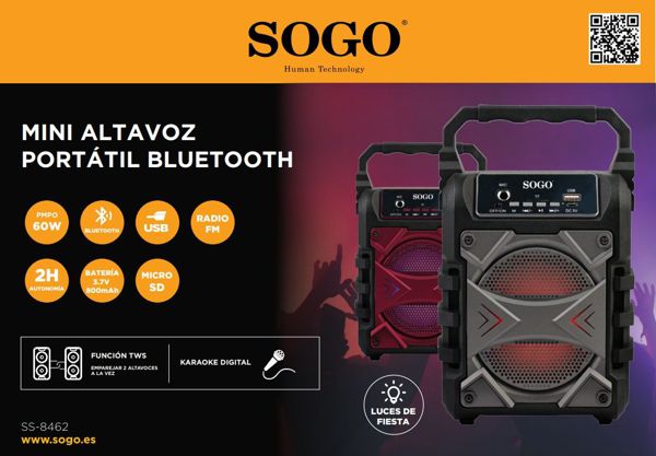 Sogo Ss-8462 Mini Altavoz Portatil Radio Fm