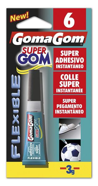 Gomagom 16060 Pegamentos Bricolaje Blister Cyano 3G Flexuble