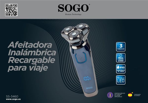 Sogo Ss-3460 Afeitador Inalambrica Recargable
