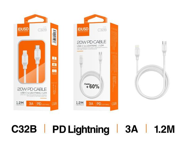 Idusd C32B Cable Type-C A Lighning 3A