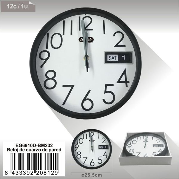 Reloj De Pared（Negro）