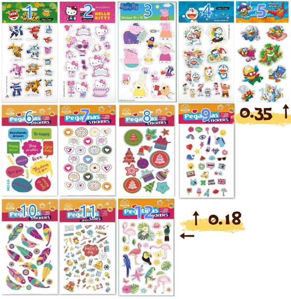 Pegatinas Relieve 2D 11Cm*19Cm