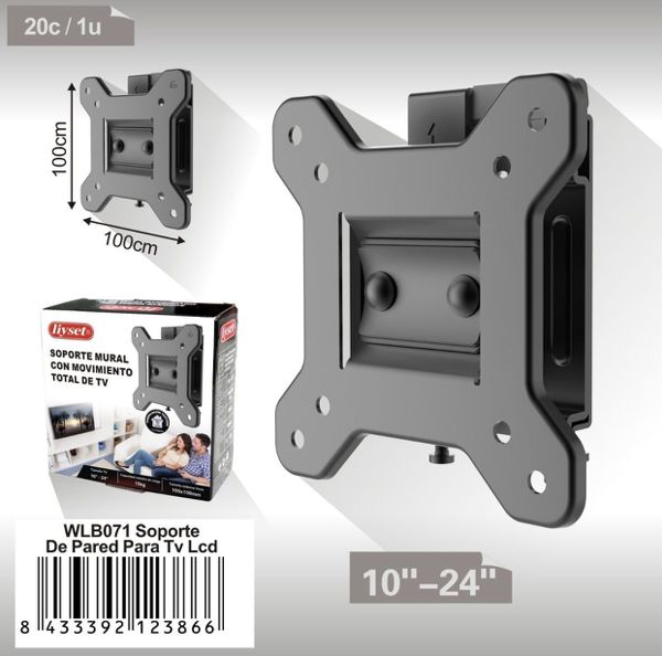 Liyset 123866 Soporte De Pared Para TV Lcd 10'-24'