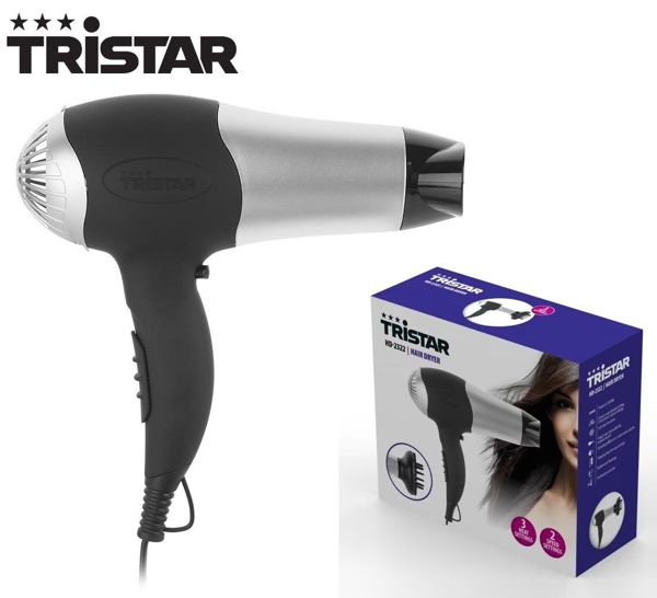 Tristar HD-2322 - Secador De Pelo, 2000 W, Con Difusor Y Concentrador