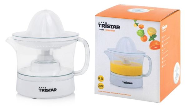 TRISTAR CP-3005 EXPRIMIDOR DE CíTRICOS, 0.5 L, JARRA EXTRAíBLE, COLOR BLANCO