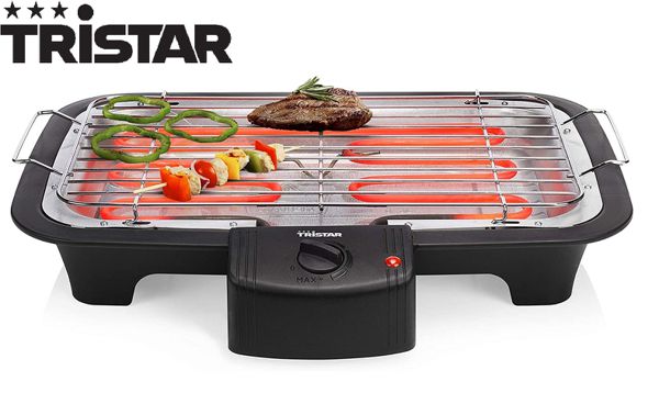 TRISTAR BQ-2813 BARBACOA ELéCTRICA, 2000 W, PLáSTICO, NEGRO