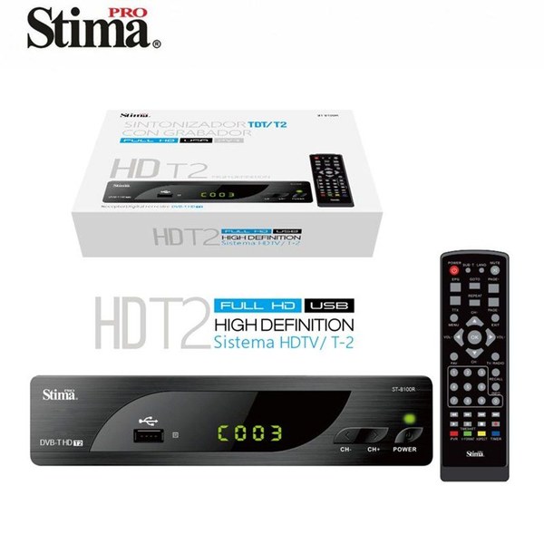 STIMA ST8200R SINTONIZADOR DVB-T2 HD 1080P CON GRABACIóN USB