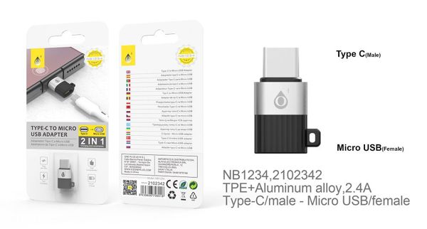 One Plus 2102342 Nb1234 Adaptador Micro USB A Type-C