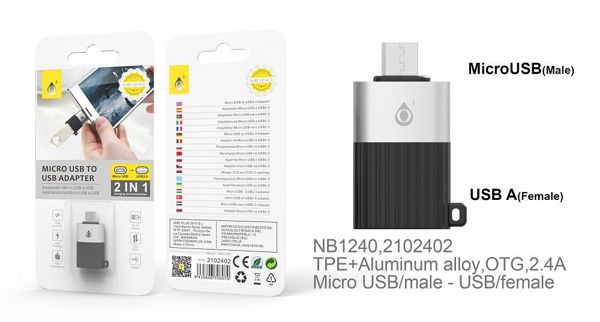 One Plus 2102402 Nb1240 Adaptador Otg A Micro USB
