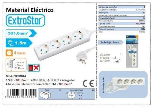 Extrastar 9Kfb04A Alargador 4 Base 1.5Mts 3G