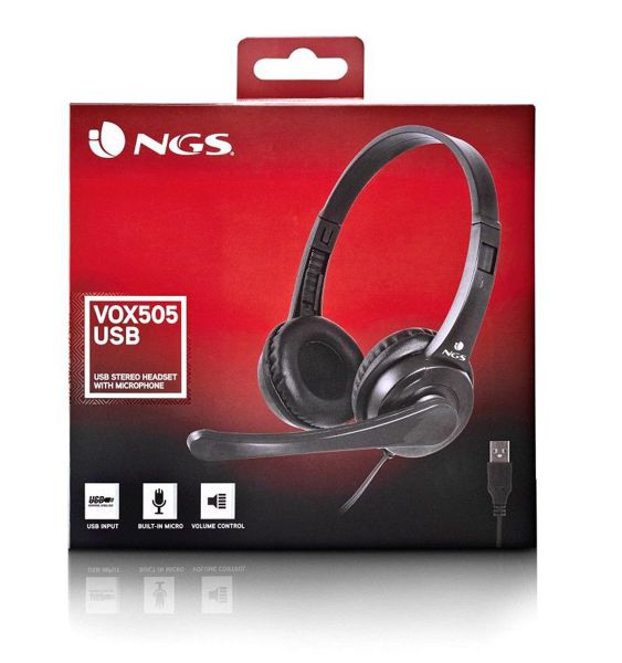 Ngs Vox505Usb Casco USB Stere Headsetwith Volu