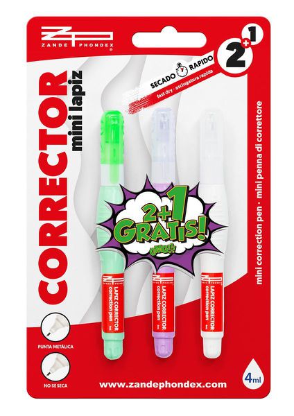 Zp 078043 Blister 2+1 Lapiz Corrector