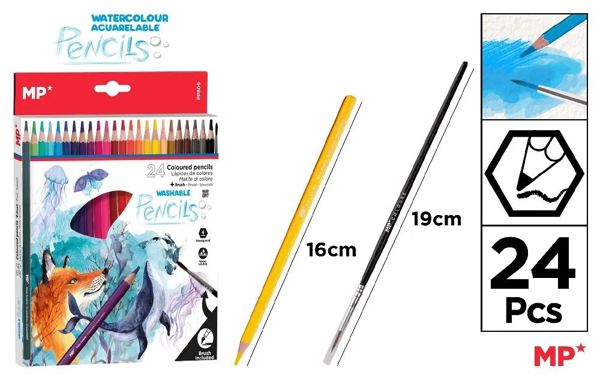 Mp Pp809 Lápices De Colores Acuarelables 24 Uds