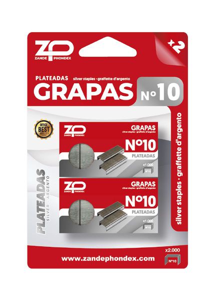 Zp 040640 Blister Grapas Plateadas N?0