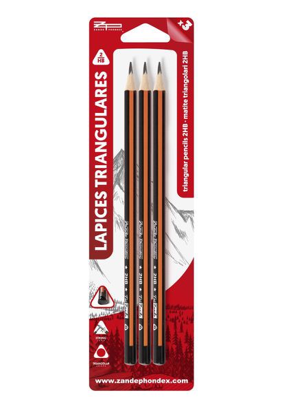 Zp 076004 B/ Lapices Triangulares 2Hb