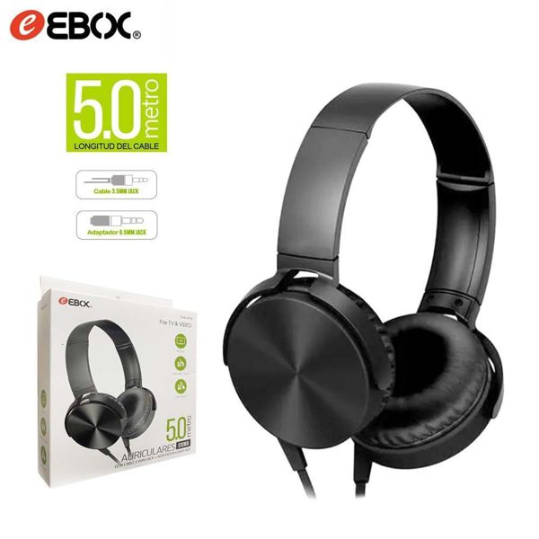 Ebox Eab-A105 Auriculares TV 5M 3.5Mm+6.3Mm
