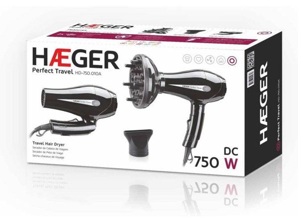 Haeger HD-750.010B Secador De Pelo De Viaje
