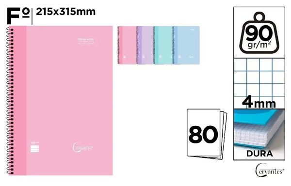 MP PB005 CUADERNO ESPIRAL Fo 80 HOJAS 90 g/m2 PAS