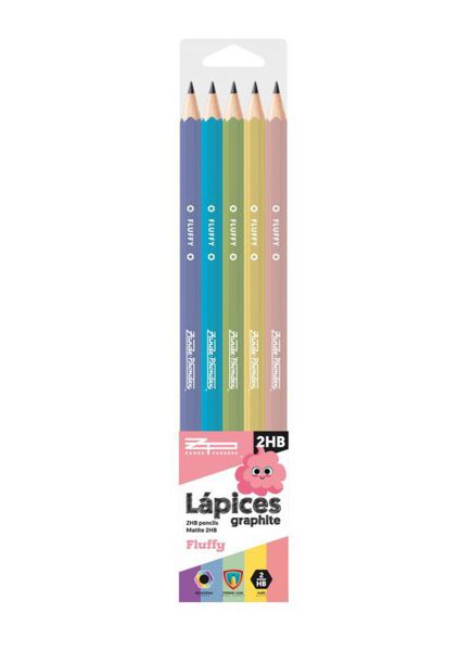 Zp 076009 5 Lapices 2Hb Fluffy