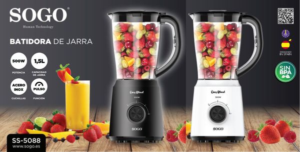Sogo Ss-5088 Batidora Vaso Plastico